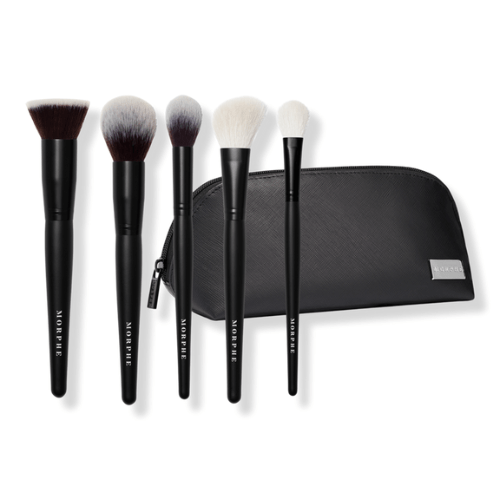 Morphe Face The Beat 5 Piece Face Brush Collection + Bag
