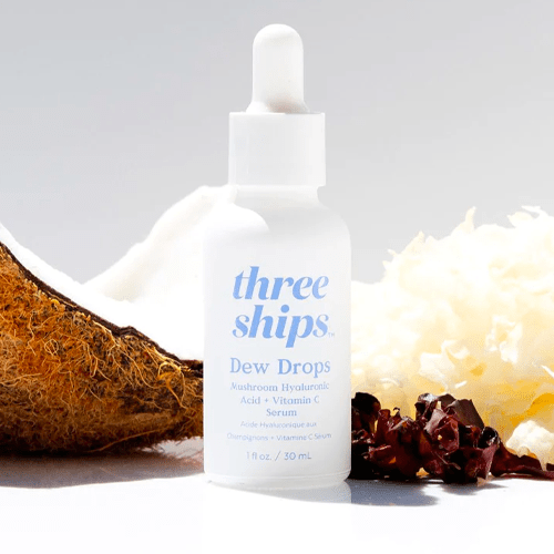 Three Ships Beauty Dew Drops Mushroom Hyaluronic Acid Vitamin C Serum New