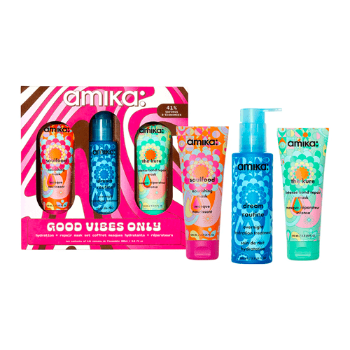 amika good vibes only hydration and repair hair mask set