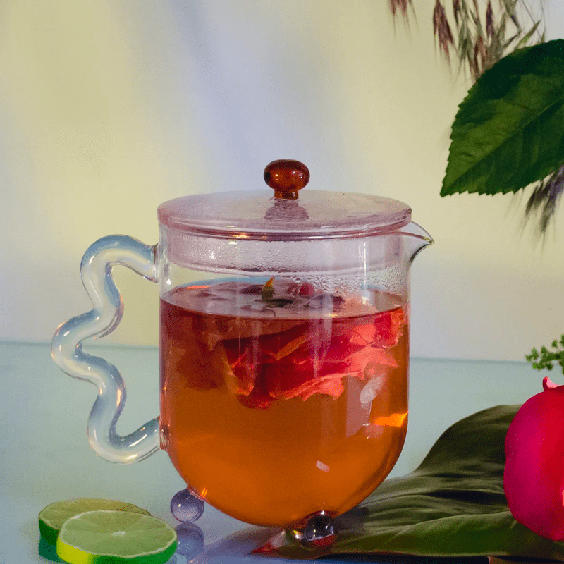 The Qi Bloom Glass Teapot