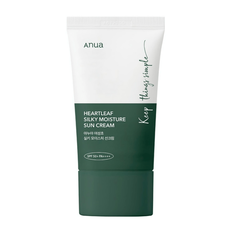Anua Heartleaf Silky Moisture Sun Cream | The Best K-Beauty Invisible Sunscreens to Buy This Summer (2023)