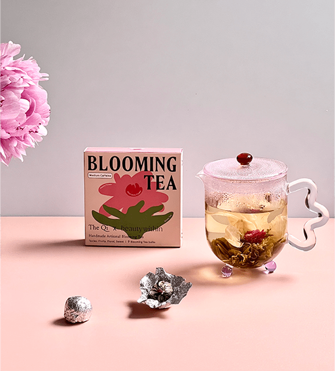 The Qi blooming tea bloom pot set